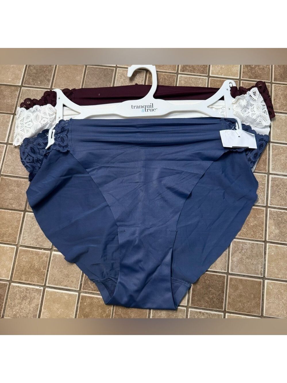 Tranquil & True: 3-Pack Lace Trim Panties Size 1X